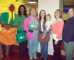 Wendy Byers pictured with group and DAISY mascot